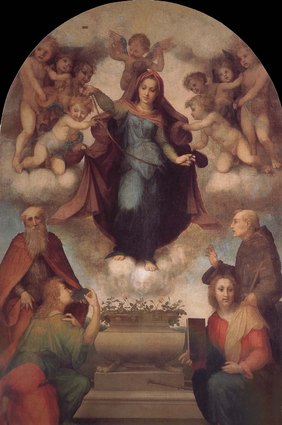 Andrea del Sarto Angel around Virgin Mary